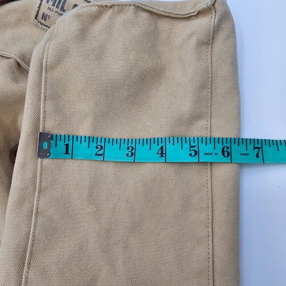Y2K Old Navy Unisex Canvas Messenger Bag /w button closure One Size Cream/Beige - Picture 13 of 16